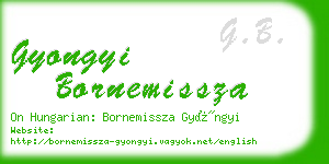 gyongyi bornemissza business card